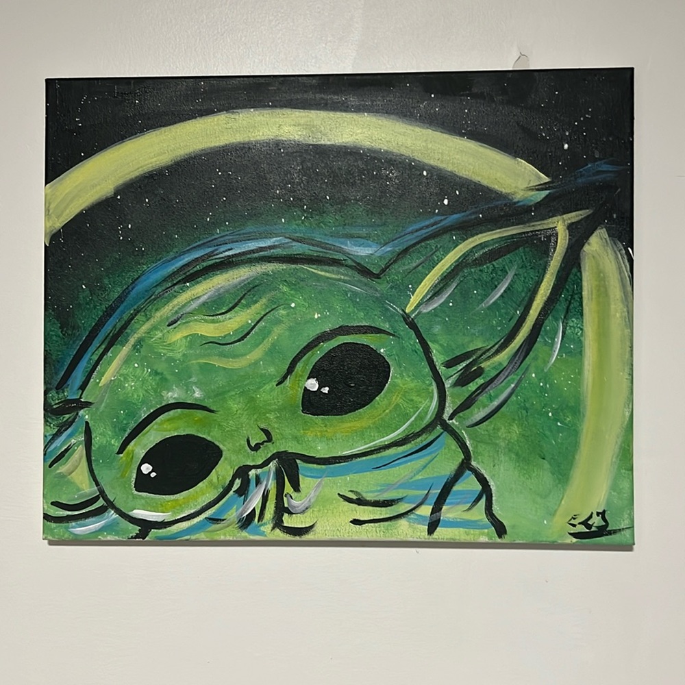 Hand Painted Yoda !
